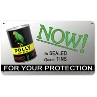 Polly Gas Oil Metal Sign - 14" x 8"