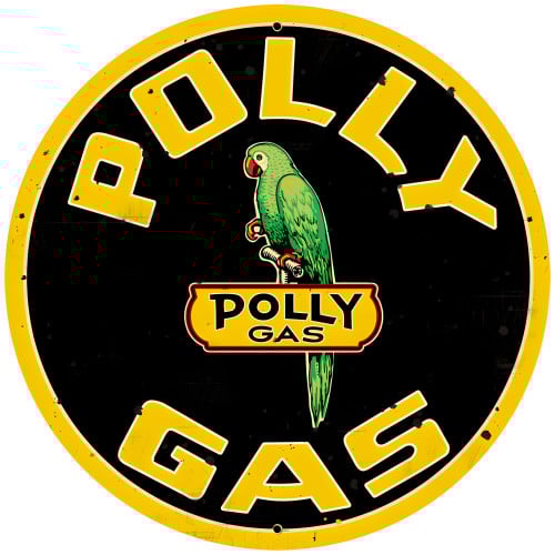Polly Gas Metal Sign - 28" Round