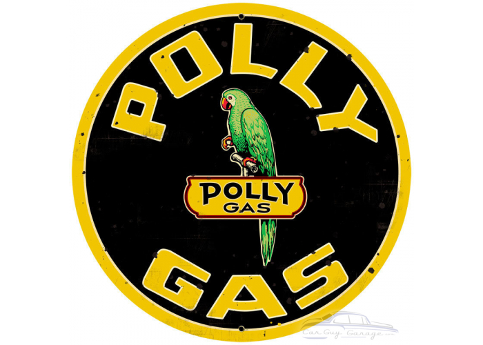 Polly Gas Metal Sign - 28" Round