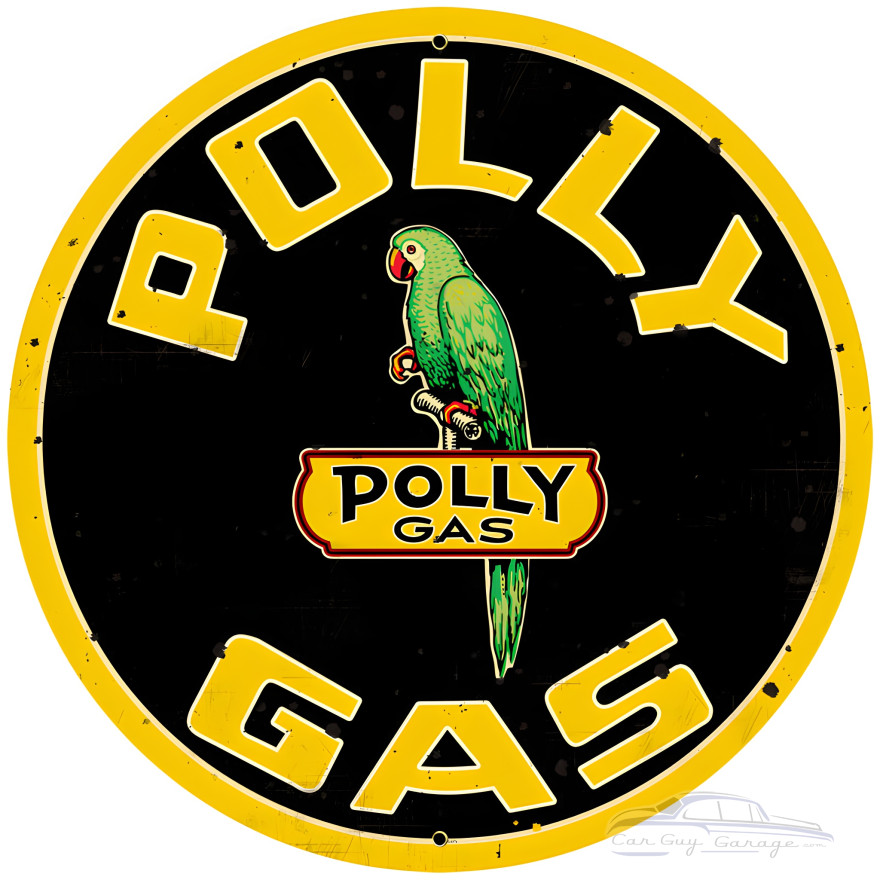 Polly Gas Metal Sign - 28" Round