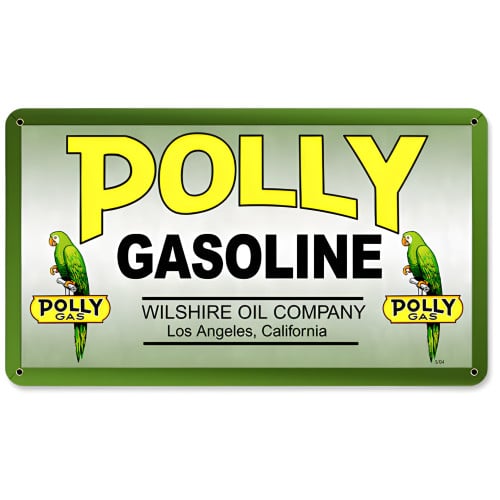 Polly Gas Metal Sign - 14" x 8"