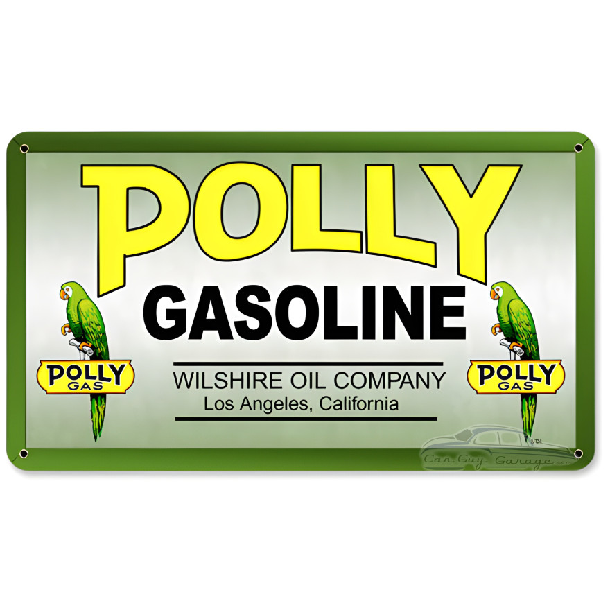Polly Gas Metal Sign - 14" x 8"