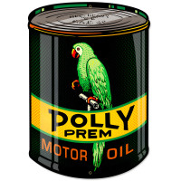 Polly Oil Can Metal Sign - 14" x 20"