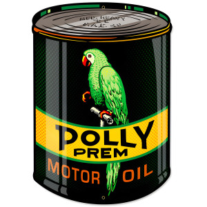 Polly Oil Can Metal Sign - 14" x 20"