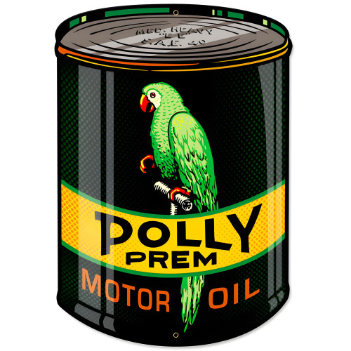 Polly Oil Can Metal Sign - 14" x 20"