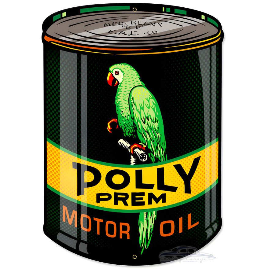 Polly Oil Can Metal Sign - 14" x 20"