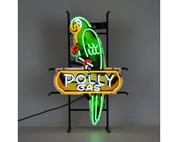 Polly Shaped Polly Gas Neon Sign With Backing