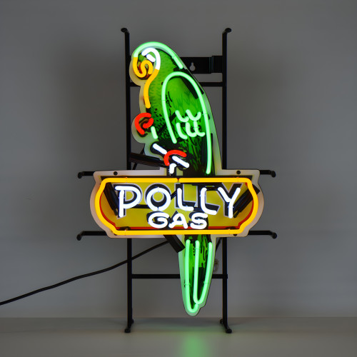 Polly Shaped Polly Gas Neon Sign With Backing