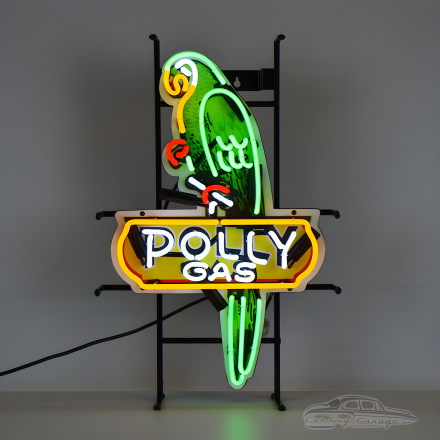 Polly Shaped Polly Gas Neon Sign With Backing Polly Shaped Polly Gas Neon Sign With Backing