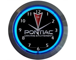Pontiac Driving Excitement Neon Clock