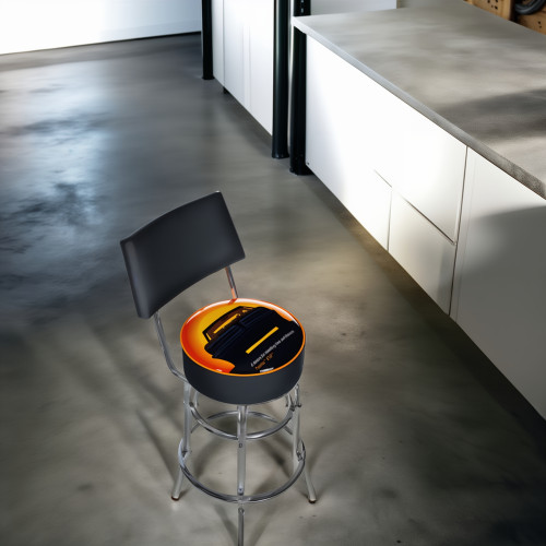 Pontiac GTO Padded Shop Stool with Backrest