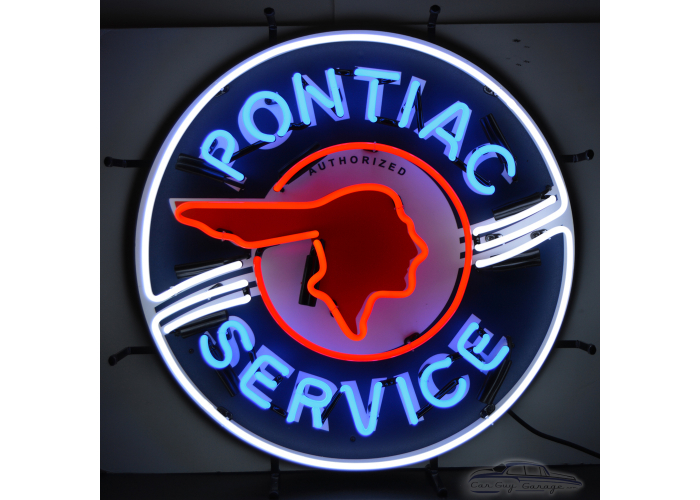 Pontiac Service Neon Sign With Backing