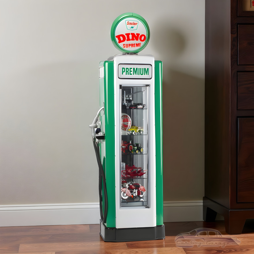 Sinclair Dino Supreme Wayne 70 Gas Pump Display Case - 90" Tall x 30" Wide x 18" Deep