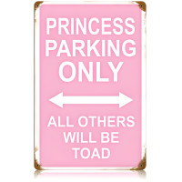 Princess Parking Metal Sign - 12" x 18"