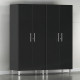 Black Modular 2 Piece Garage Storage Closets Black Modular 2 Piece Garage Storage Closets