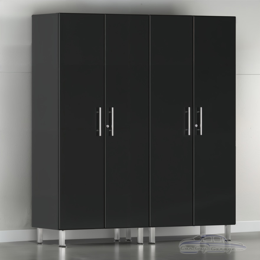 Black Modular 2 Piece Garage Storage Closets Black Modular 2 Piece Garage Storage Closets
