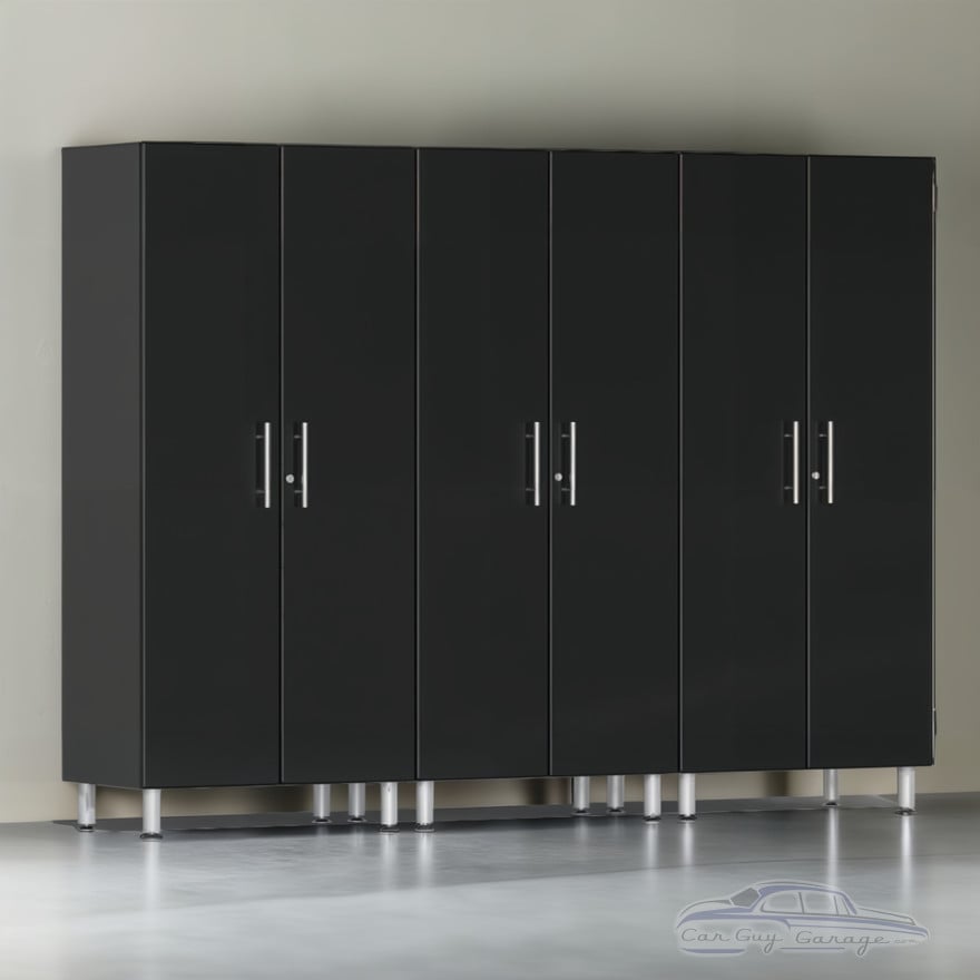 Black Modular 3 Piece Garage Storage Closets Black Modular 3 Piece Garage Storage Closets