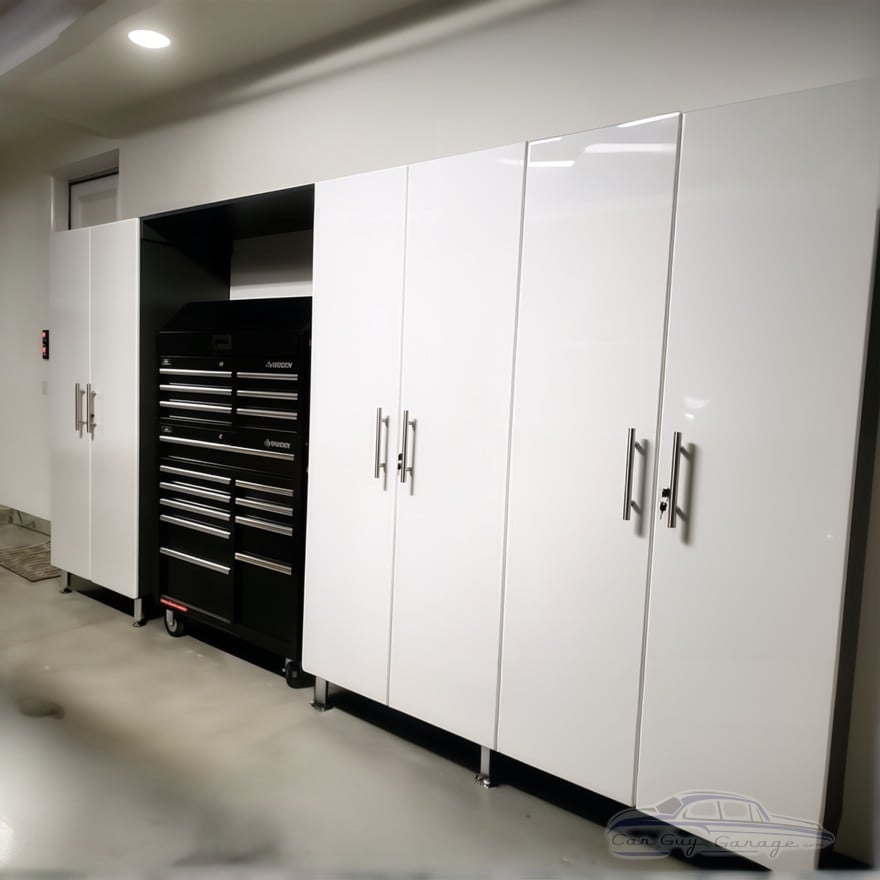White Modular 3 Piece Garage Storage Closets White Modular 3 Piece Garage Storage Closets