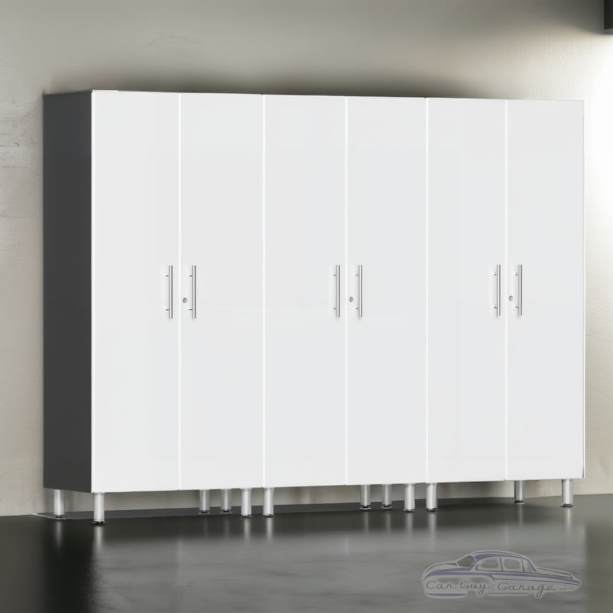 White Modular 3 Piece Garage Storage Closets White Modular 3 Piece Garage Storage Closets