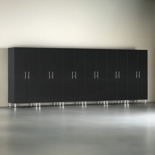 Black Modular 6 Piece Garage Storage Closet Kit