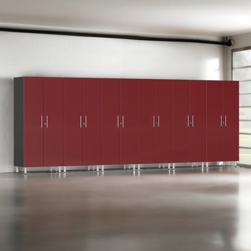 Red Modular 6 Piece Garage Storage Closets