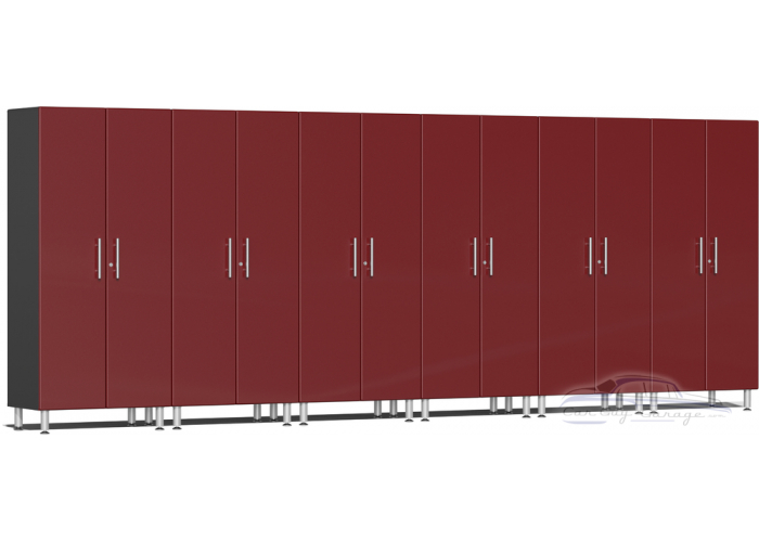 Ruby Red Wood 6-Pc Tall Garage Closets