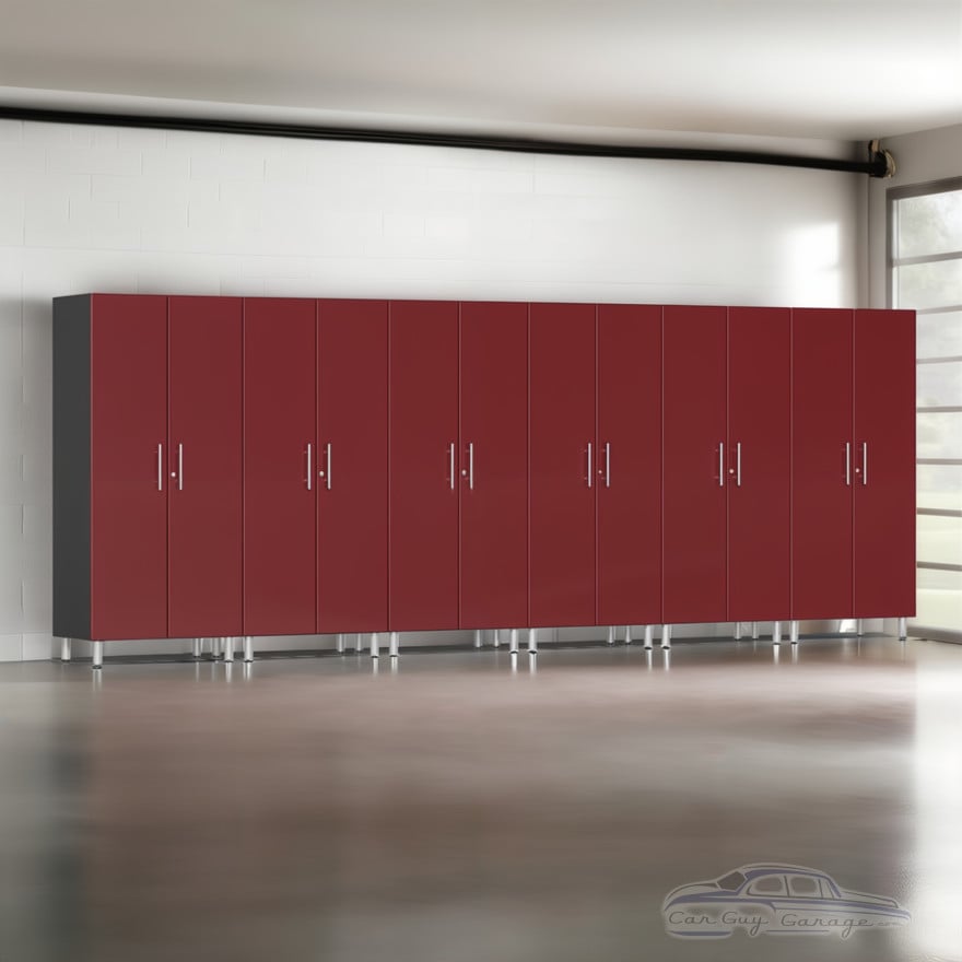 Red Modular 6 Piece Garage Storage Closets Red Modular 6 Piece Garage Storage Closets
