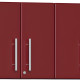 Red Modular 4 Piece Wall Cabinet Kit