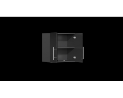 Black Modular 3 Piece Wall Cabinet Kit