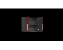Ruby Red Metallic MDF 3-Piece Wall Cabinet Kit