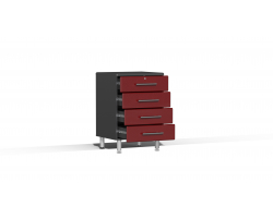 Ruby Red Metallic MDF 8-Piece Dual Workstation Kit