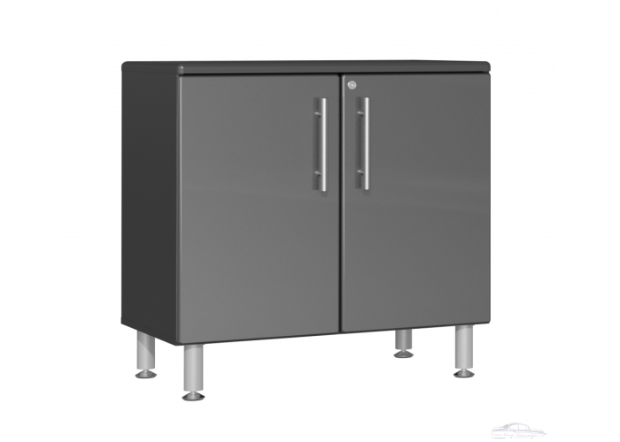 Graphite Grey Metallic MDF 2-Door Oversized Base Cabinet