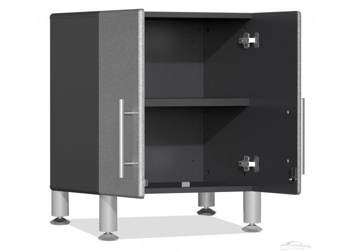 Stardust Silver Wood 2-Door Oversize Base Cabinet