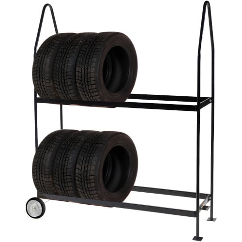 Basic Mobile Tire Rack on 2 Wheels