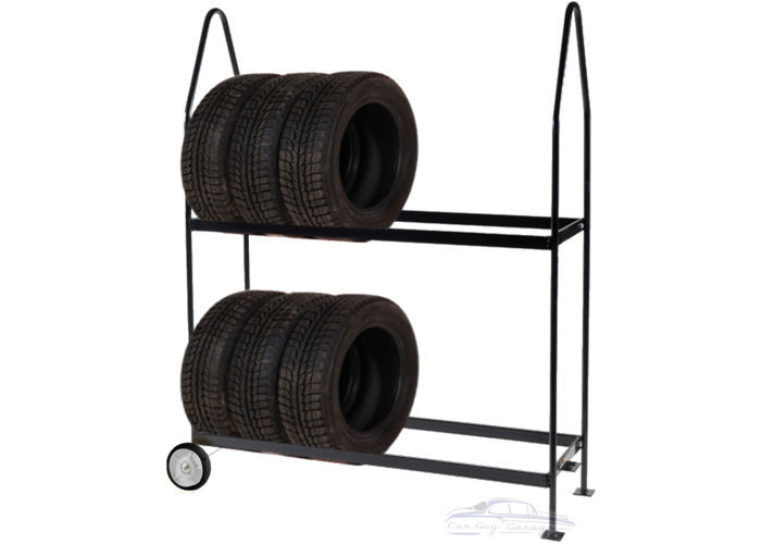 Basic Mobile Tire Rack on 2 Wheels