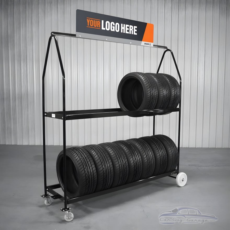 Deluxe Mobile Tire Rack on 4 Wheels Deluxe Mobile Tire Rack on 4 Wheels