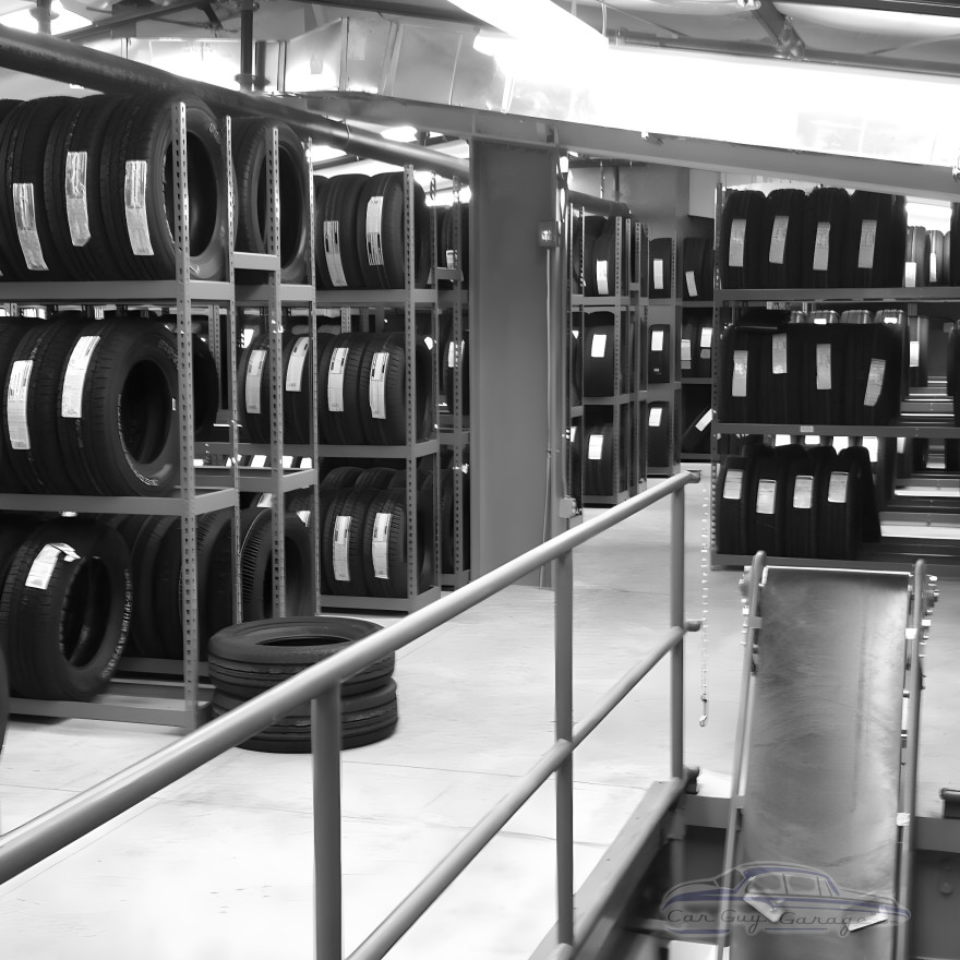 Three Tier Tire Shelving for 27 to 33 Tires Three Tier Tire Shelving for 27 to 33 Tires