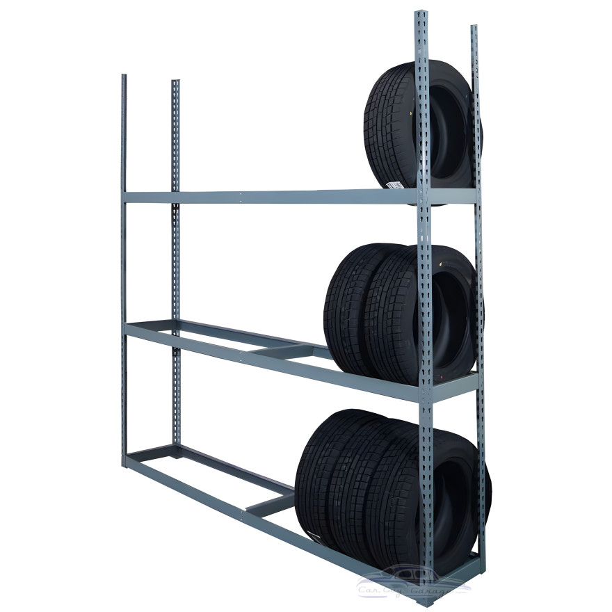 Three Tier Tire Shelving for 27 to 33 Tires Three Tier Tire Shelving for 27 to 33 Tires