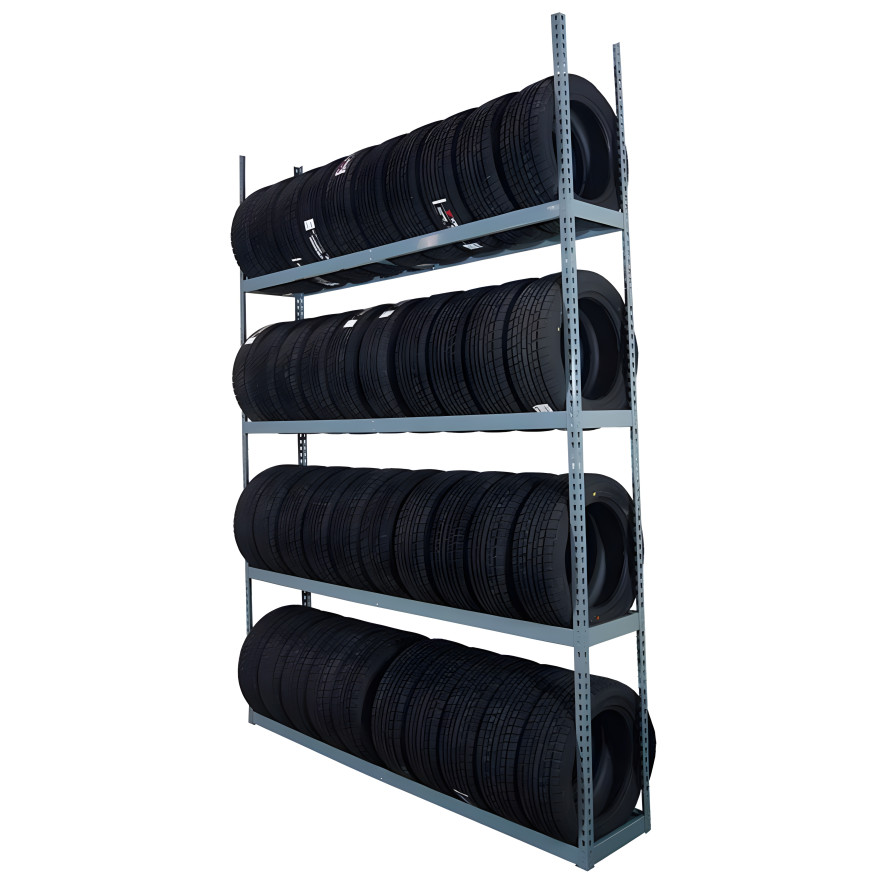 Four Tier Tire Shelving for 36 to 44 Tires Four Tier Tire Shelving for 36 to 44 Tires
