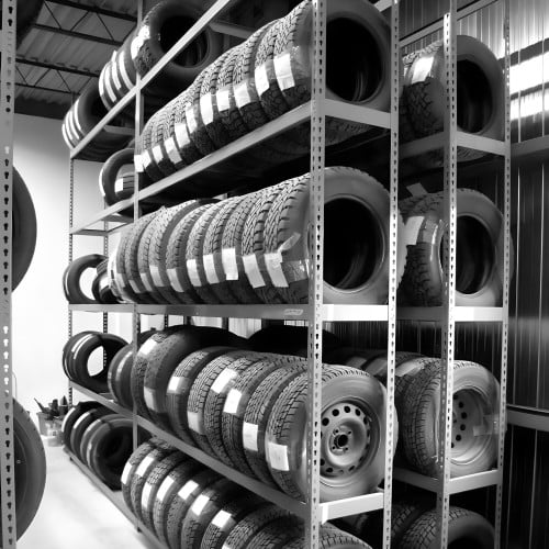 Five Tier Tire Shelving for 45 to 55 Tires