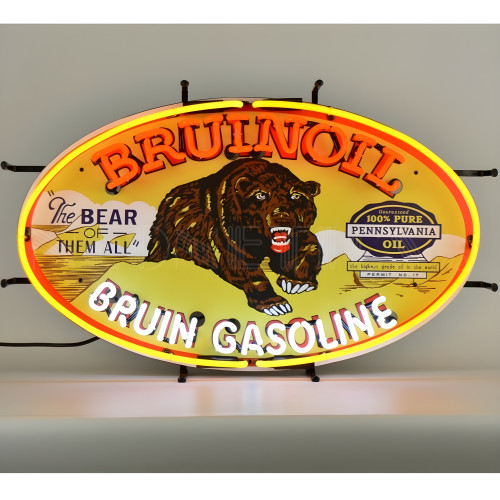 Bruinoil Bruin Gasoline Neon Sign