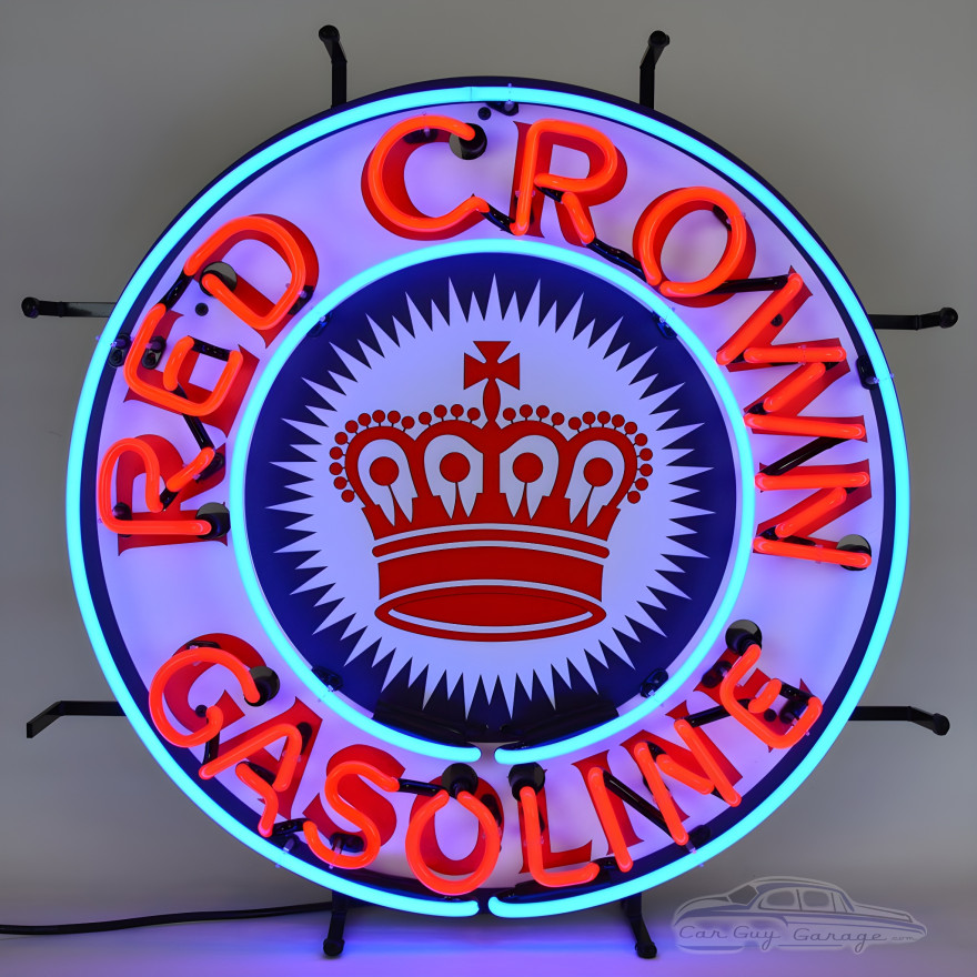 Red Crown Gasoline Neon Sign Red Crown Gasoline Neon Sign