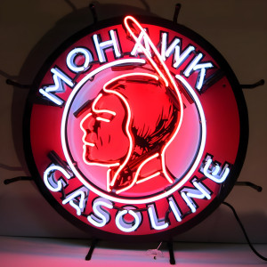 Vintage Style Mohawk Gasoline Neon Sign - 24