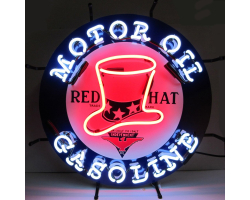 Red Hat Gasoline Neon Sign