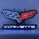 Corvette C6 Flags Neon Sign With Backing
