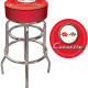 Corvette C1 Red Padded Shop Stool