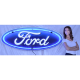 5 Foot Ford Oval Neon Sign In Steel Can