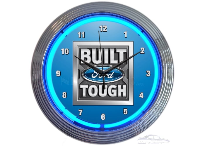 Built Ford Tough Neon Clock