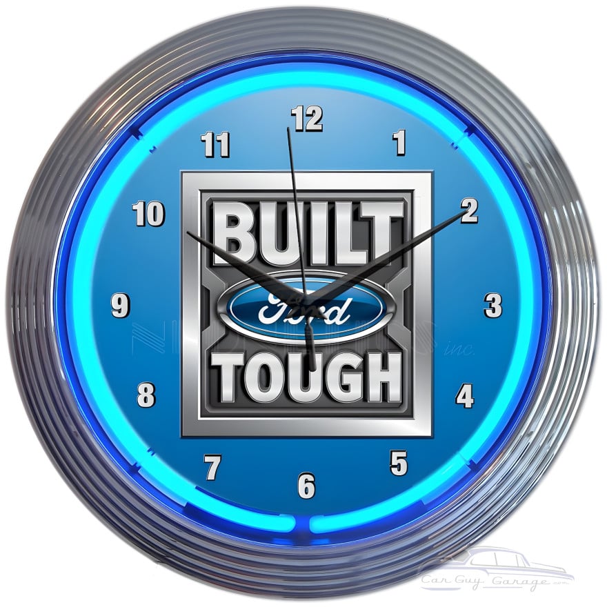 Built Ford Tough Neon Clock Built Ford Tough Neon Clock