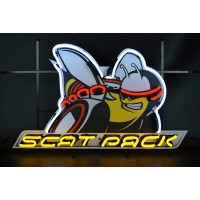 Dodge Scat Pack Neon Sign With Backing